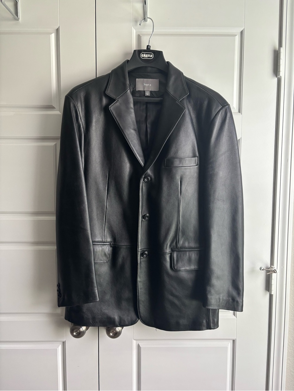 Apt. 9 Black Leather Blazer Jacket